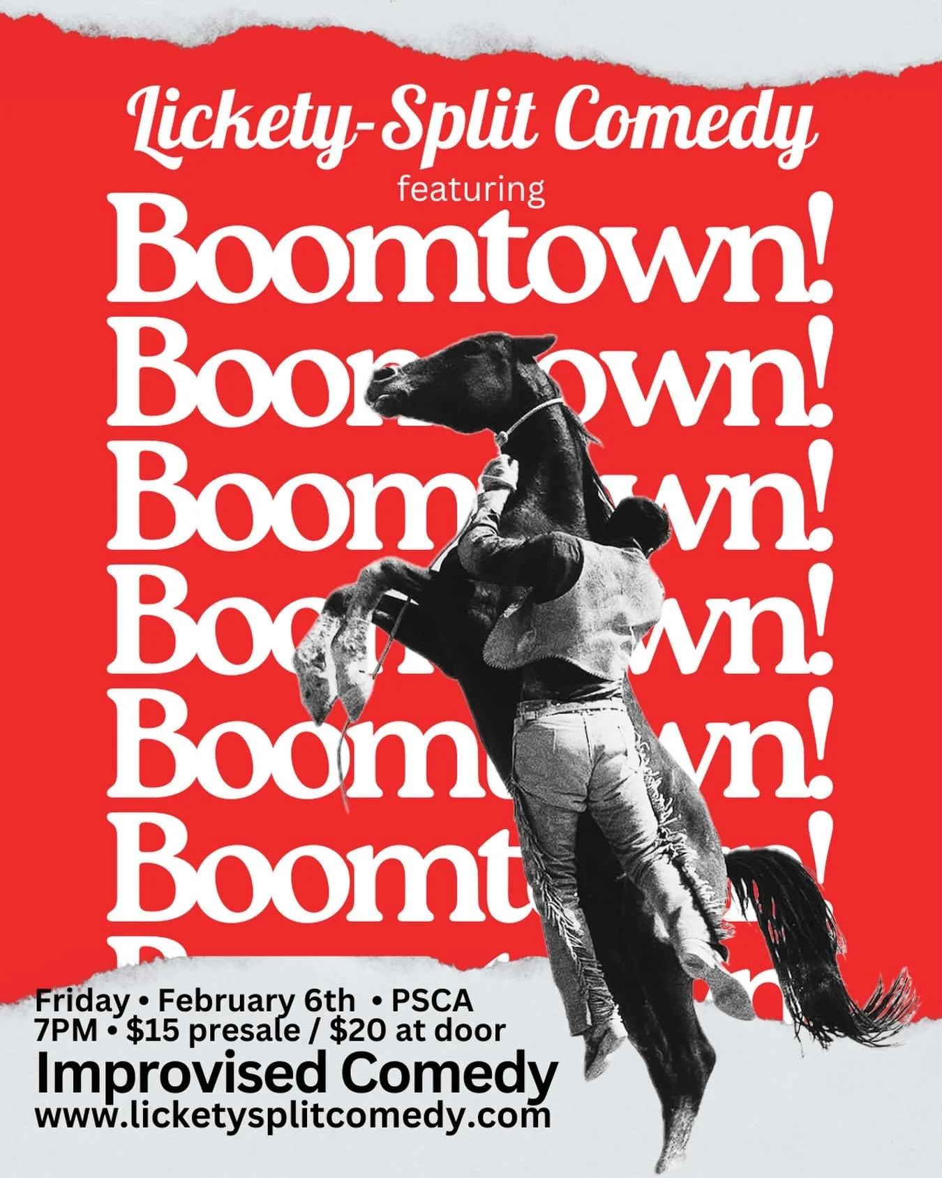 What happens when Explosive Improv Comedy comes across the pass to play in the Home of the World&rsquo;s Deepest Laughter? 

Fireworks, babies! 💥 

Join us Friday for a one-night-only event featuring Boomtown! the improv pros from Creede Reparatory 
