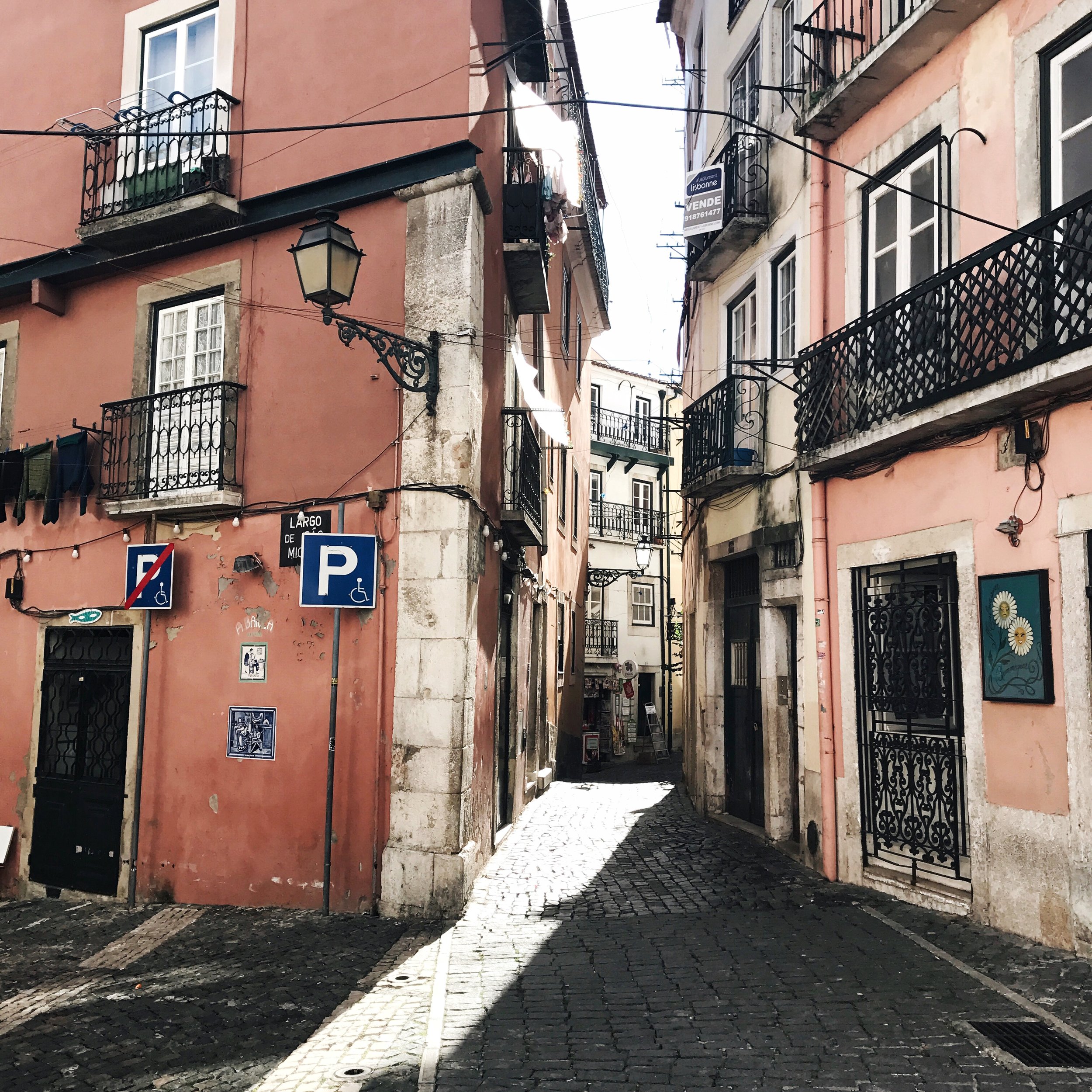 Walking through the narrow streets of Alfama