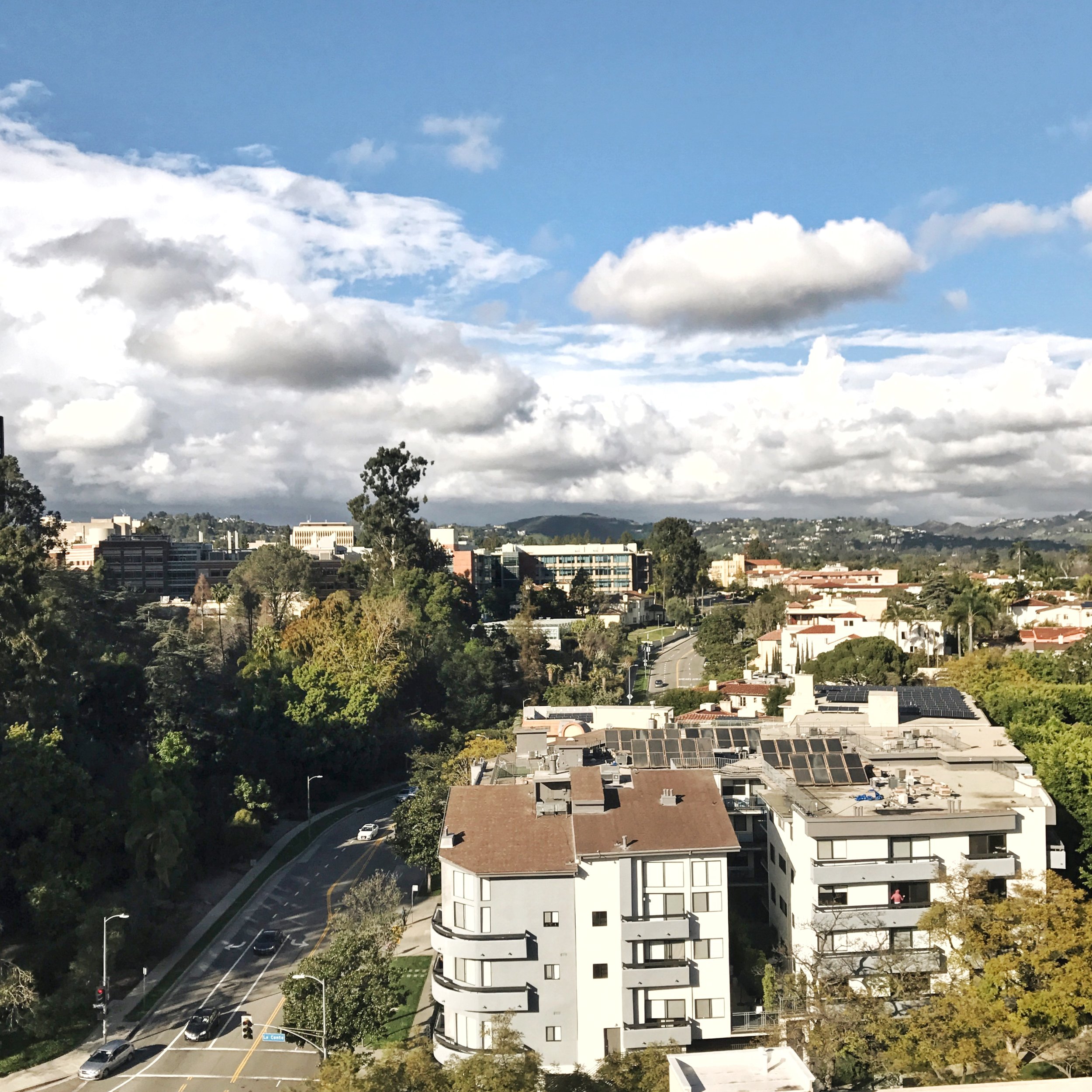 Views from the W Hotel in Beverly Hills before the Island record Grammy party.