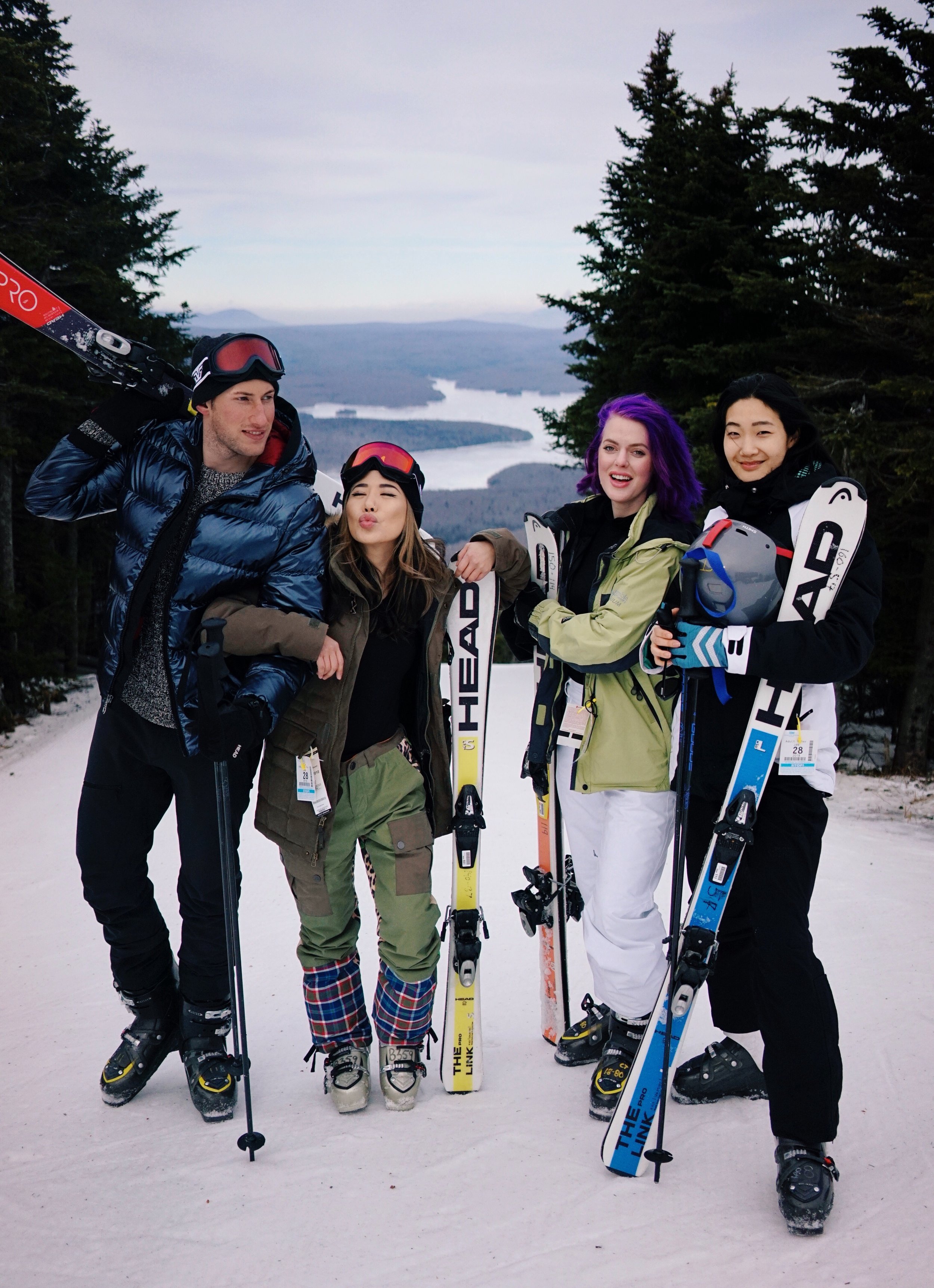 On top of Mount Snow with my ski crew