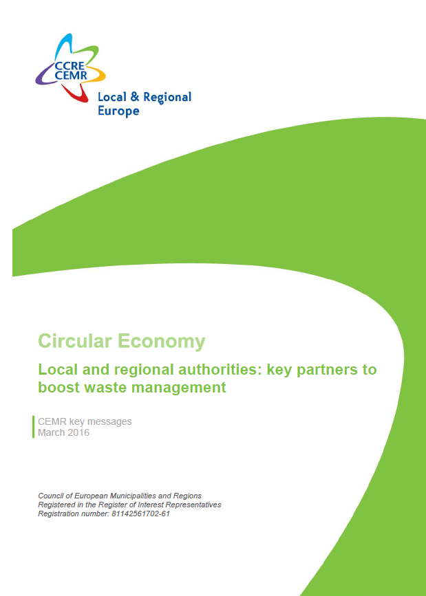 Circular Economy. Local and regional authorities: key partners to boost waste management 