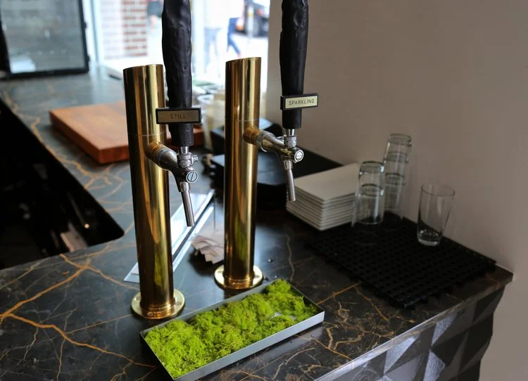 Virtuous Pie - Most restaurants cafe don't sell bottled water and instead have these great pieces! Love this idea! 