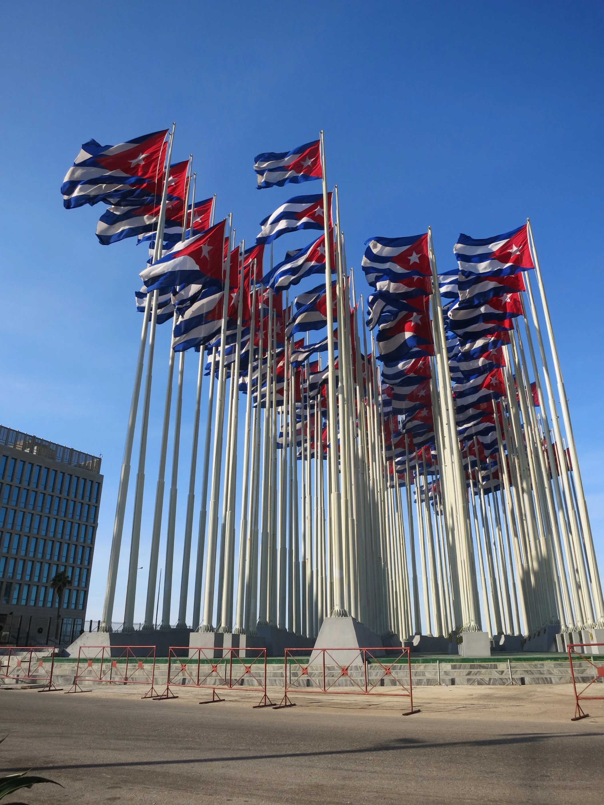 Outside U.S. Interests building, Havana.
