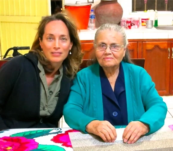 With El Chapo’s mother, Doña Consuelo Loera de Guzmán .
