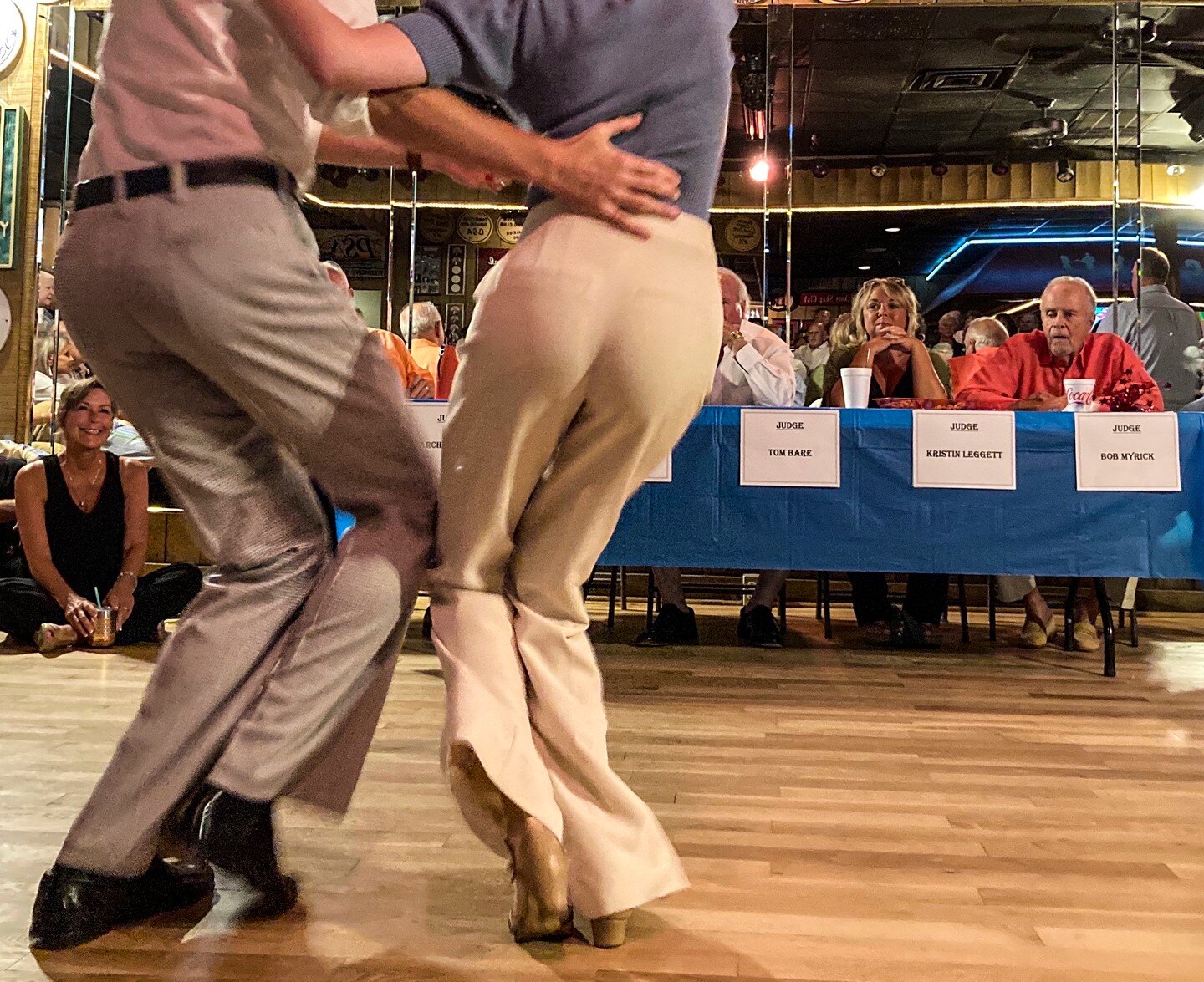 Shag competition at Fat Harold's Beach Club in North Myrtle Beach, where this swingy state dance originated in the Black community some time in the late Thirties. #bustingmoves #shagadelic