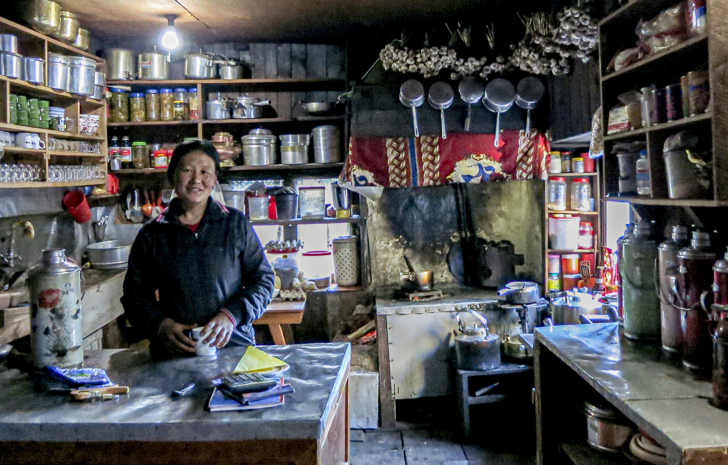  Monjo, Nepal kitchen on the road to Everest base camp.  