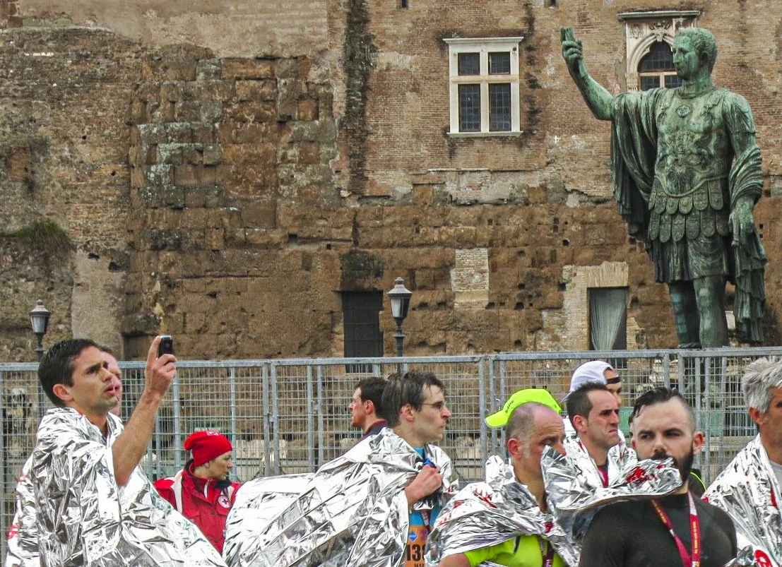  Rome marathon, finish line. 