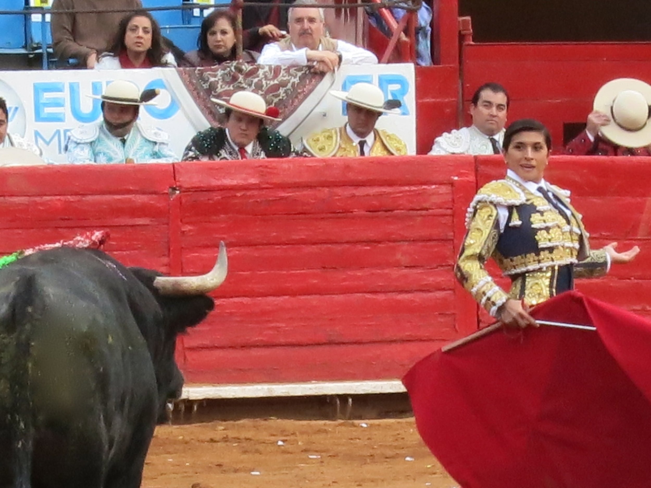 Matadora Lupita López in the Plaza de toros México.