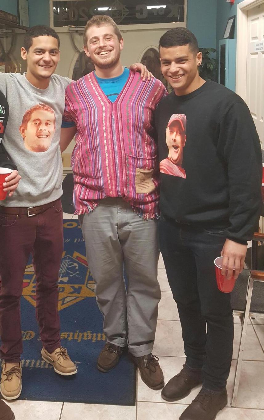 Creator Russell Lowe (center) with two good friends