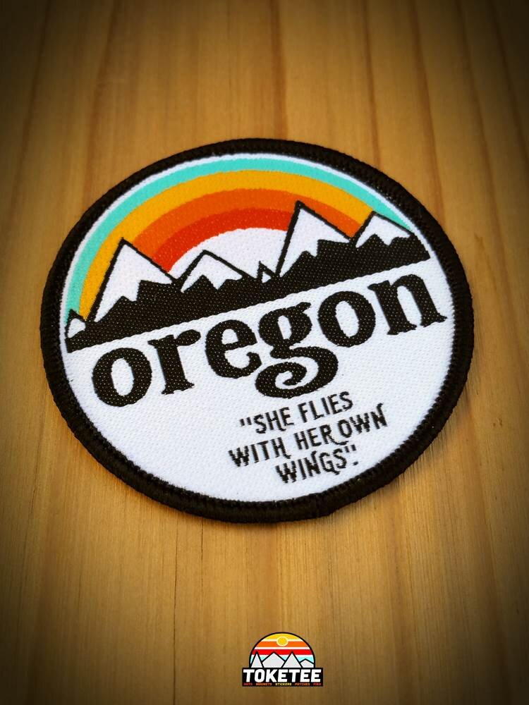 Vintage Oregon Embroidered Patch 3.75" x 1.25" 