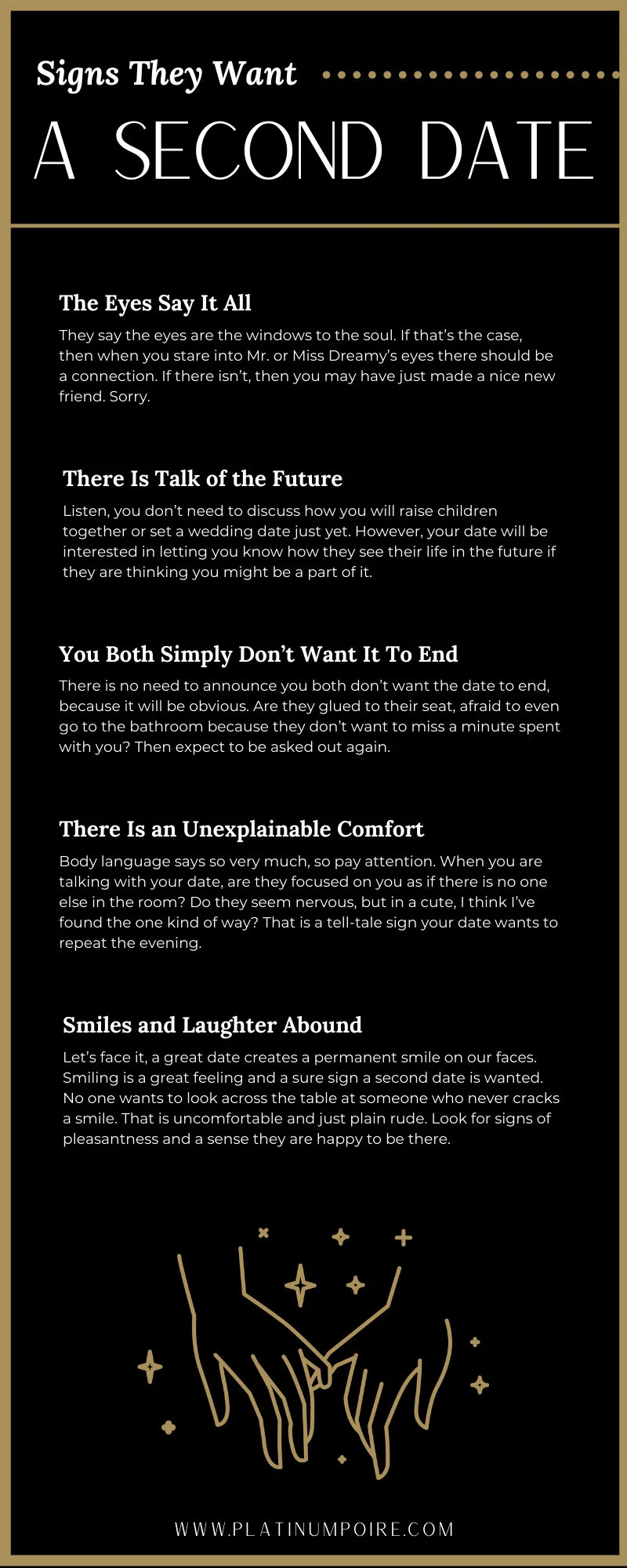Signs They Want a Second Date<!-- raw HTML omitted --> — Platinum Poire