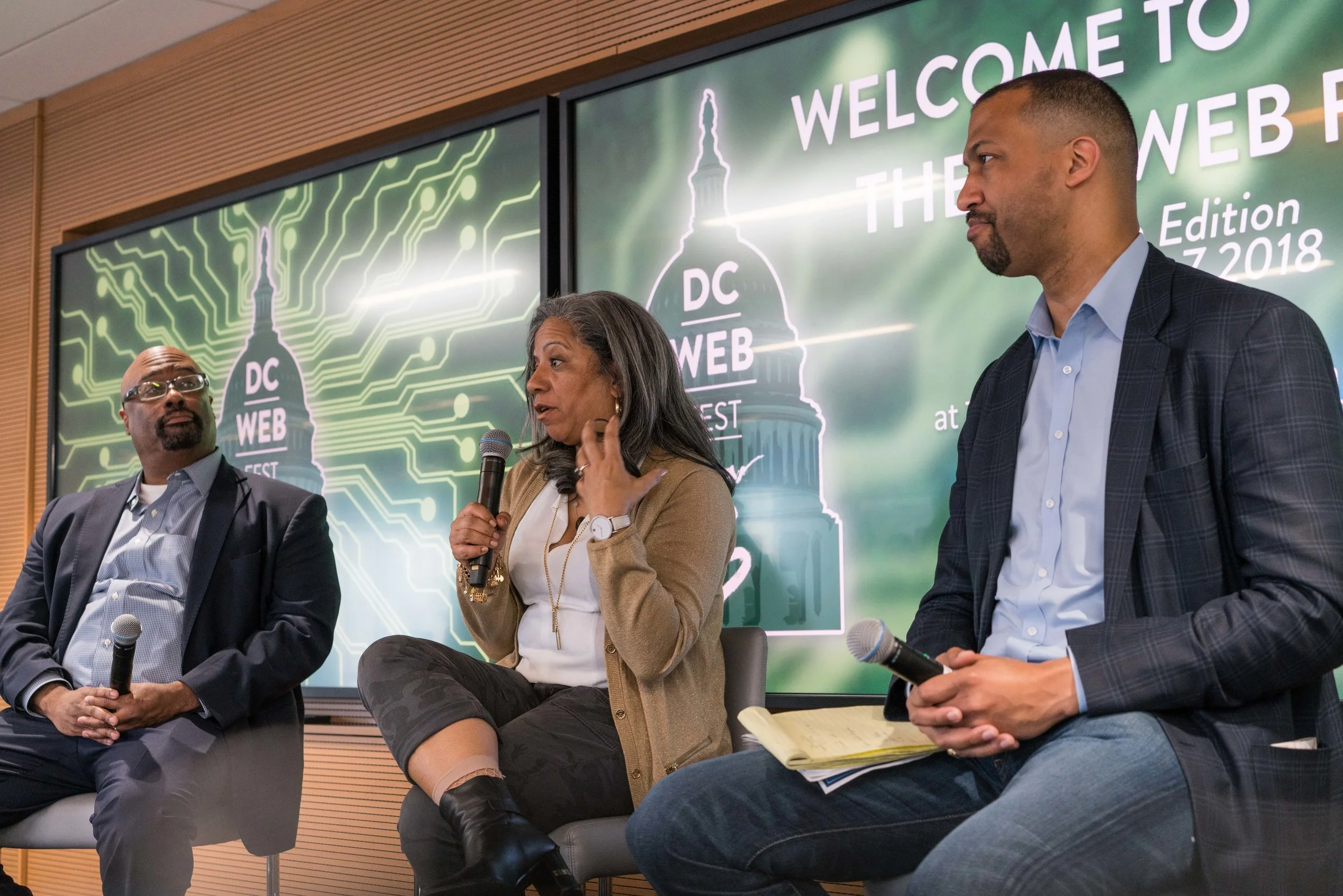Brian Woolfolk, Lita Rosario, Chris Lewis (Creative Control Panel)