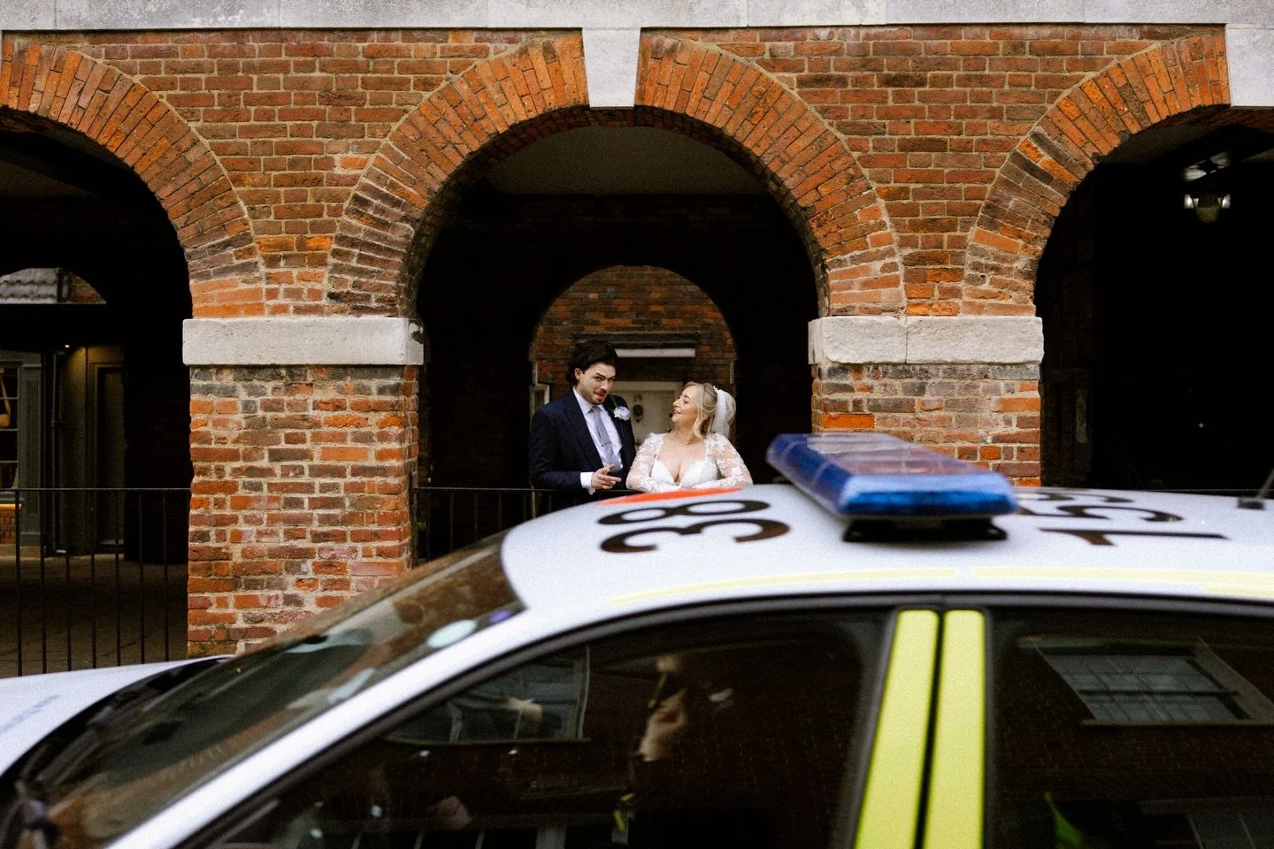 Nothing says &ldquo;wedding day&rdquo; like a perfectly timed photobomb from the police. 

(Can you write the word &lsquo;bomb&rsquo; and &lsquo;police&rsquo; in the same Instagram post without ending up on a watch list?)

#documentaryweddingphotogra