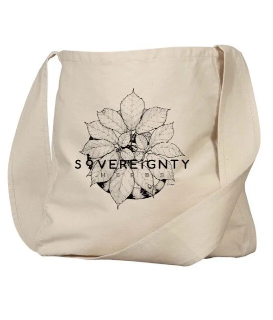 Natural cotton bag with Ginseng logo