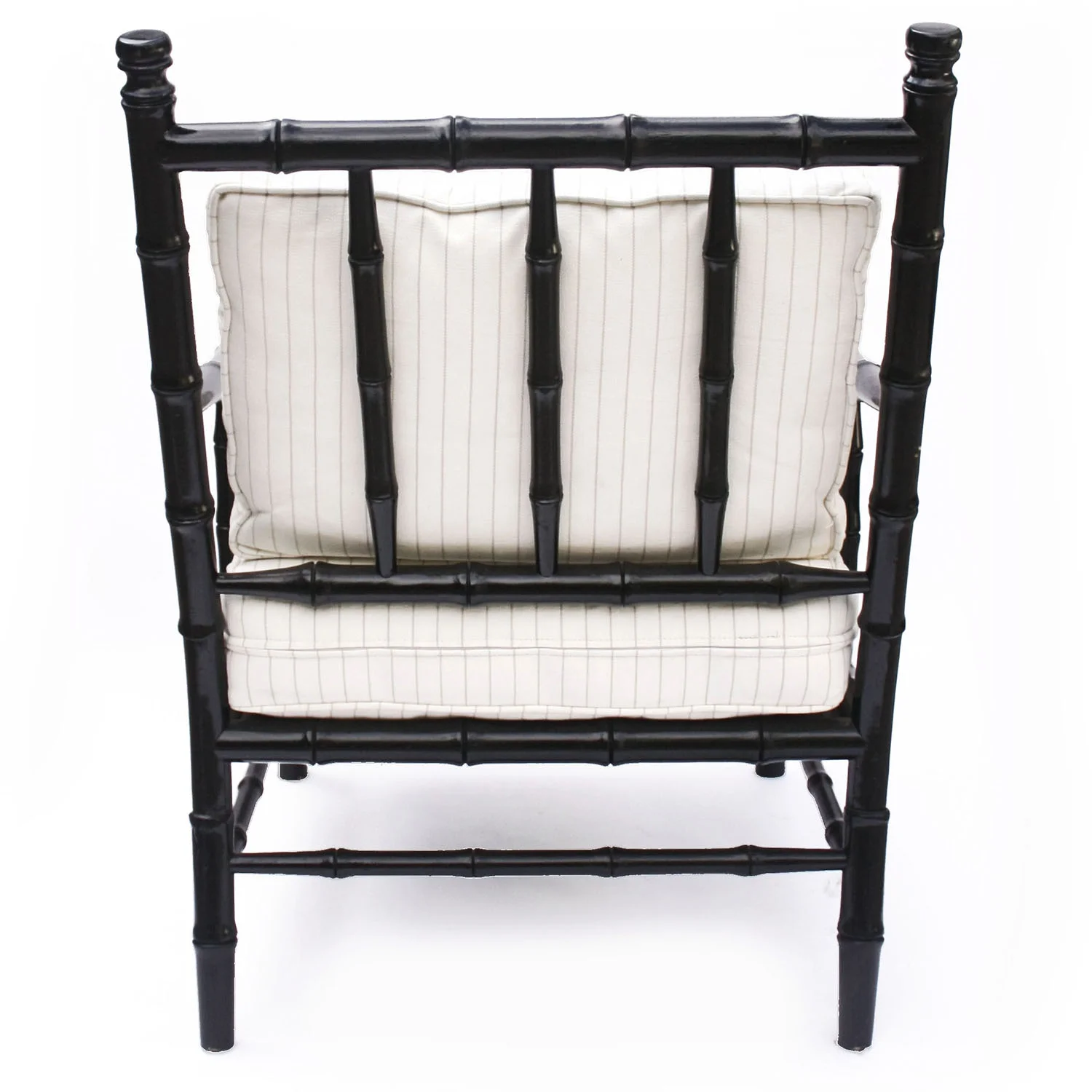 noir bamboo lounge chair with cushion