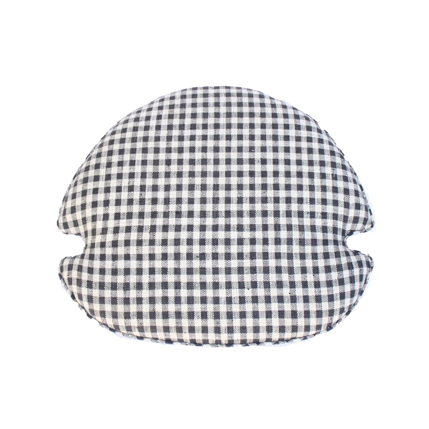 vintage spindle armchair with gingham cushion