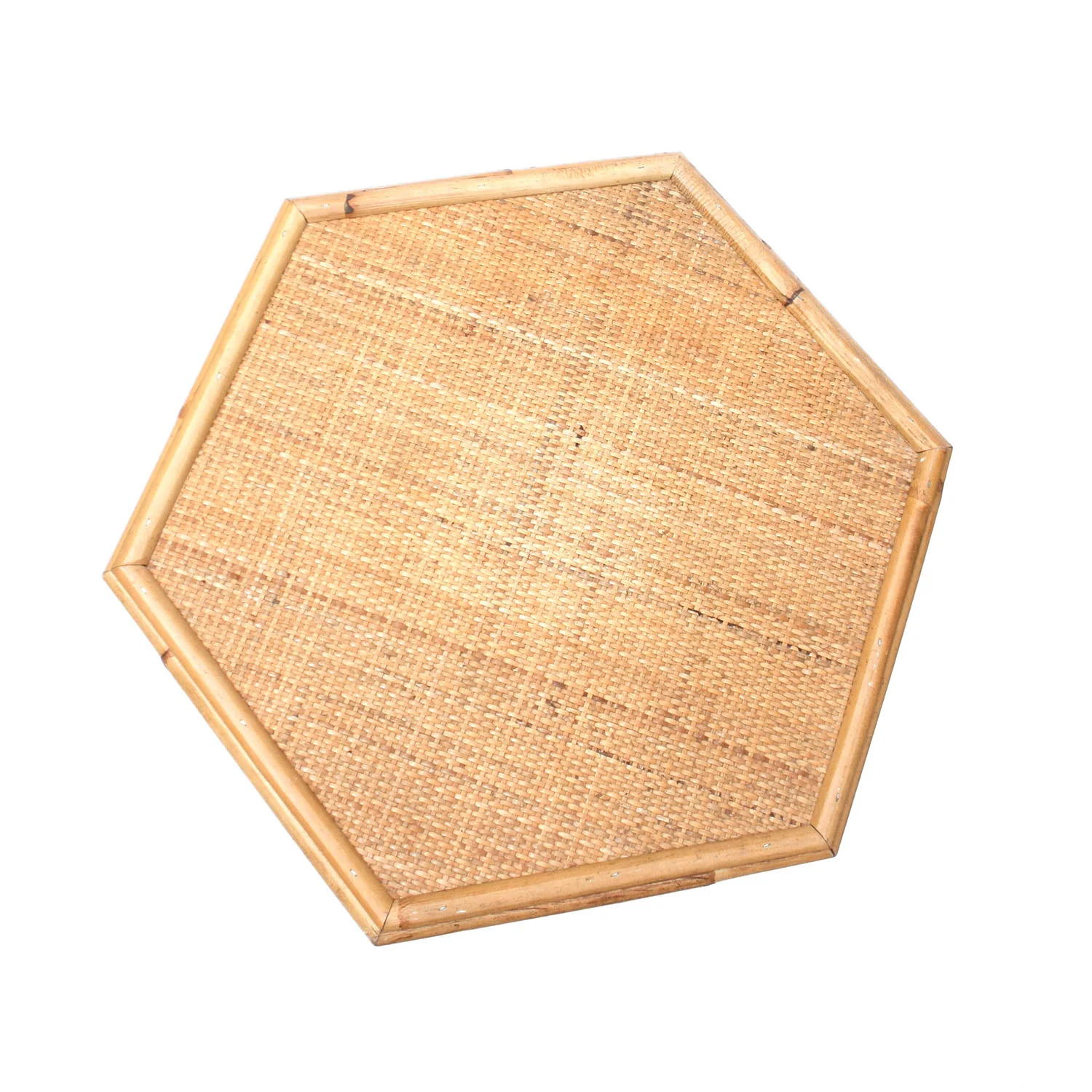 bamboo hexagon side table