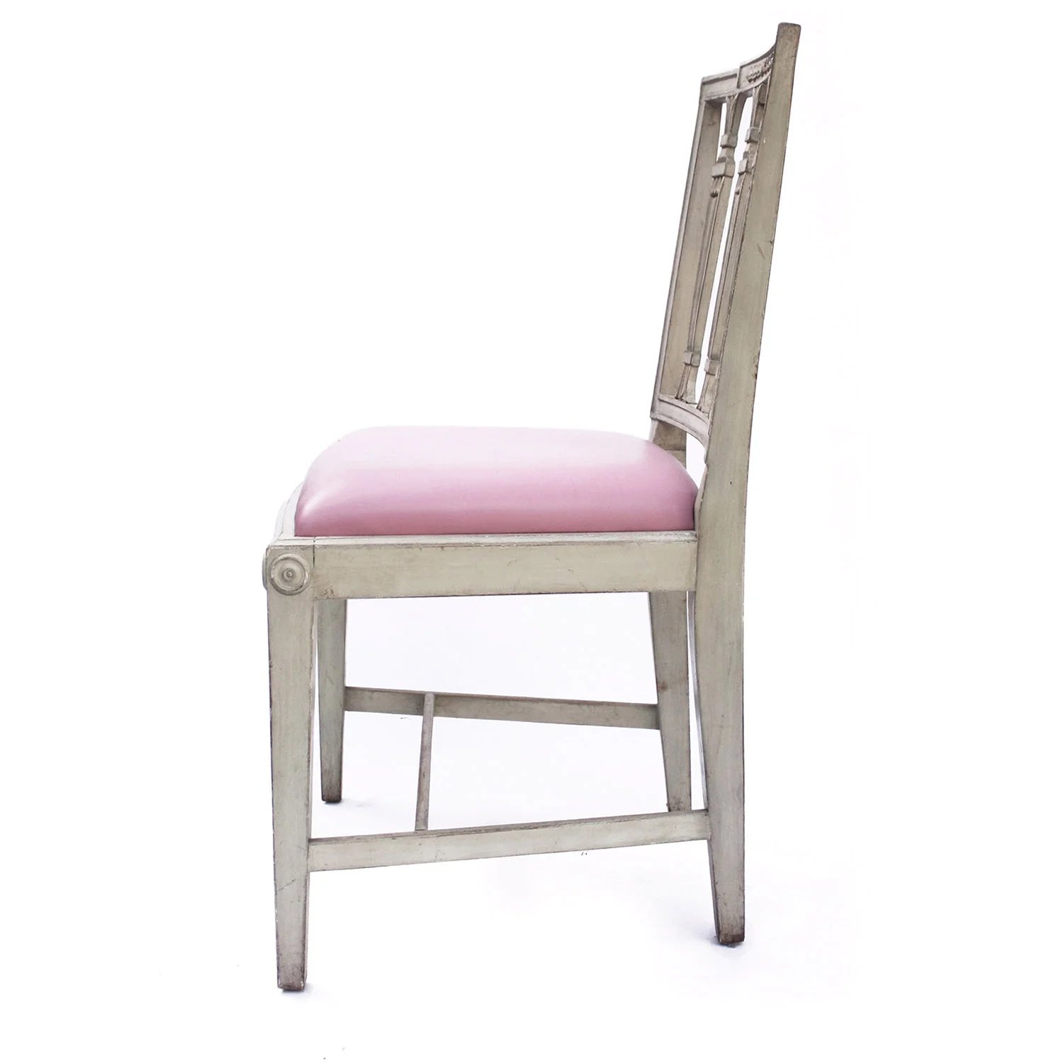 french side chair with pink leather seatfrench side chair with pink leather seat