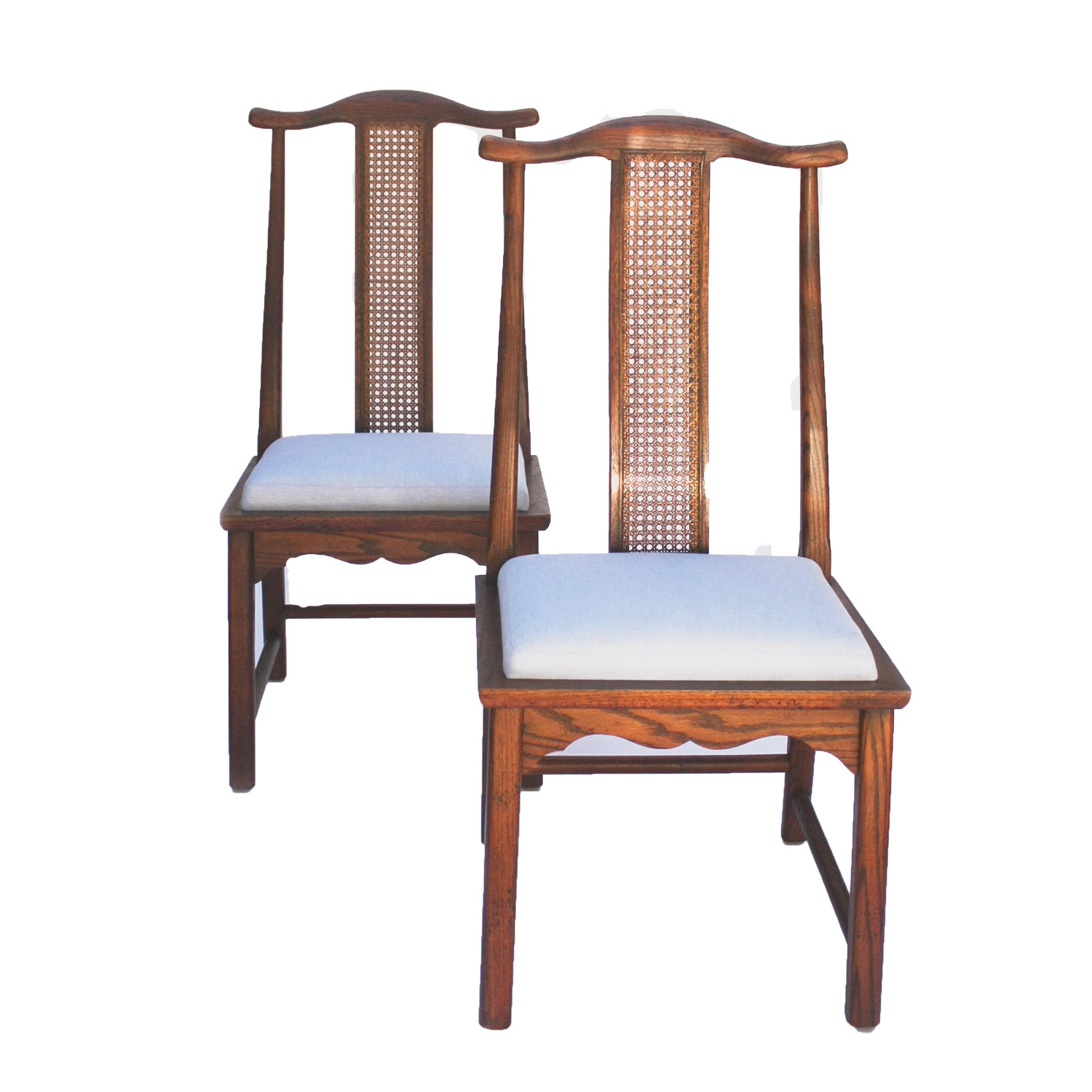 set of 6 vintage asian dining chairs