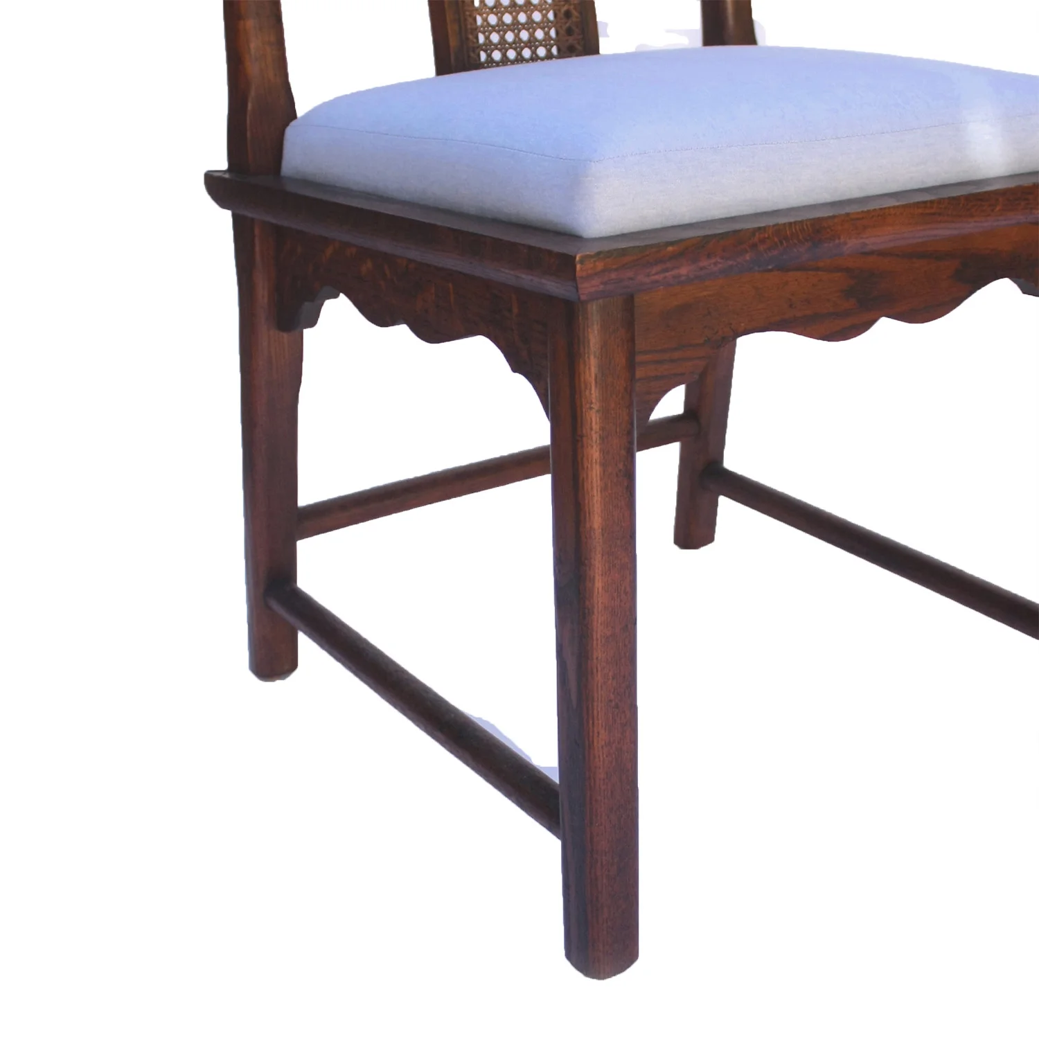 set of 6 vintage asian dining chairs
