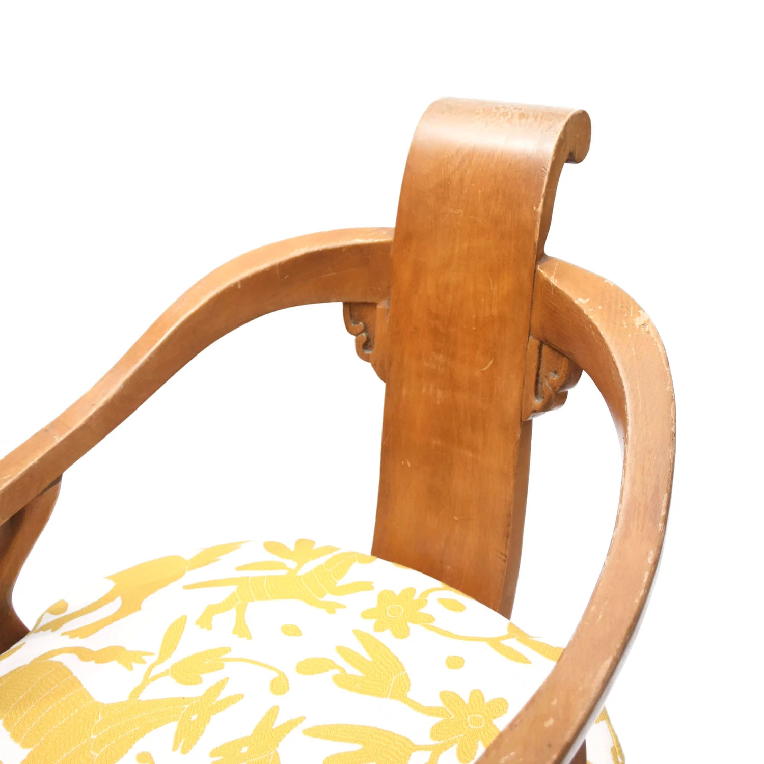 asian swivel chair with otomi cushion