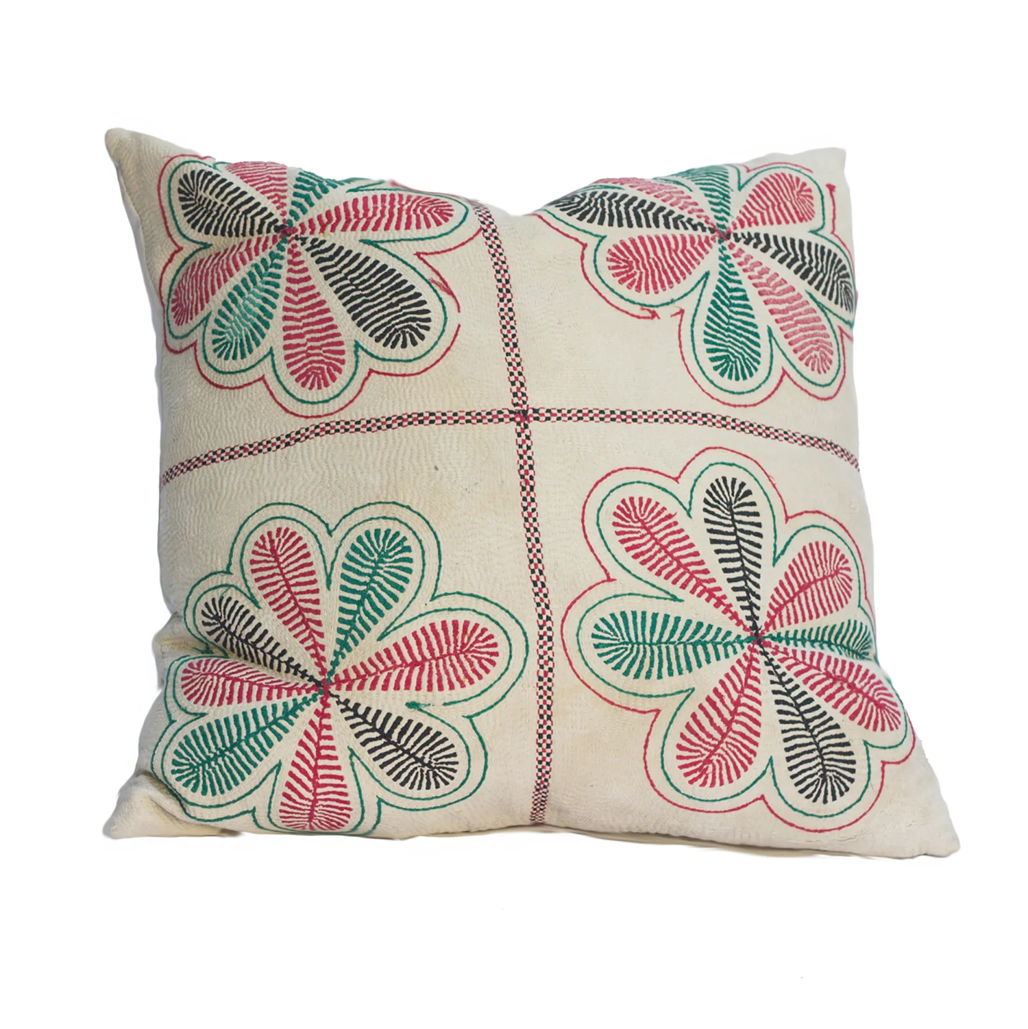 large variegated floral pillow