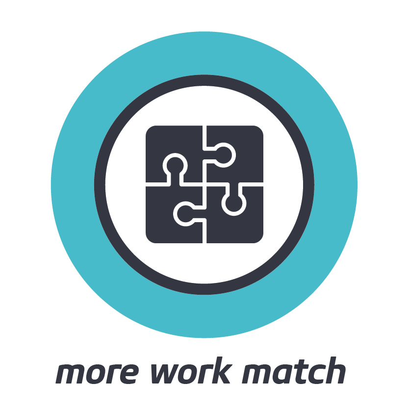 MORE WORK MATCH    A more work match is a true win / win relationship, where you know why it’s means more.