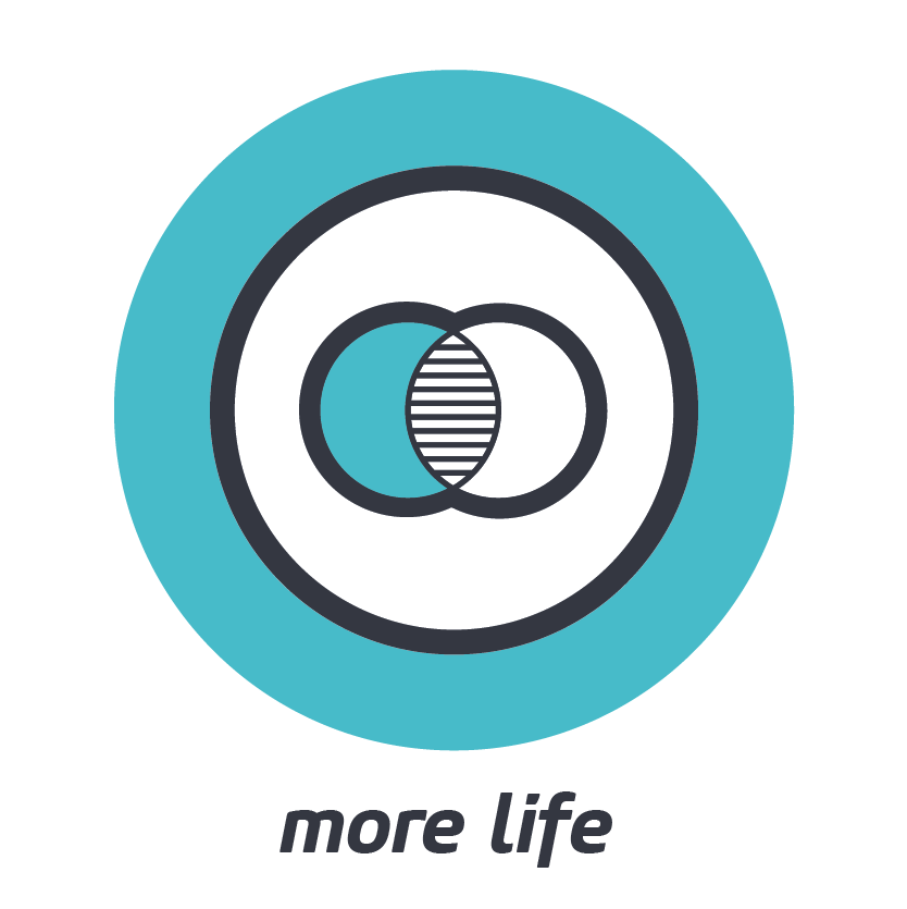 MORE LIFE    Living our more is about thriving as we explore our possibilities; with courage, ambition and joy.