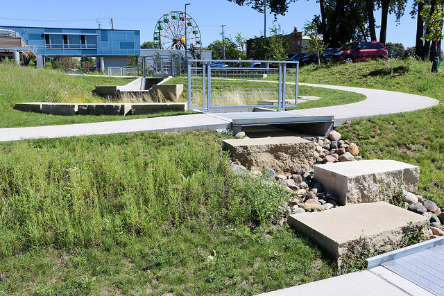 Stormwater treatment train, Mississippi River Watershed Management Organization Stormwater Park and Learning Center