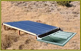 offset water collector for wildlife guzzlers