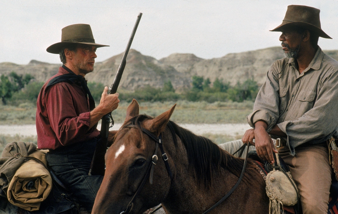 Clint Eastwood and Morgan Freeman in Unforgiven
