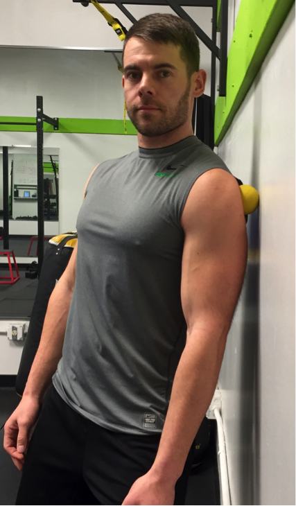 Place the ball on the front, middle, or back part of the deltoid an