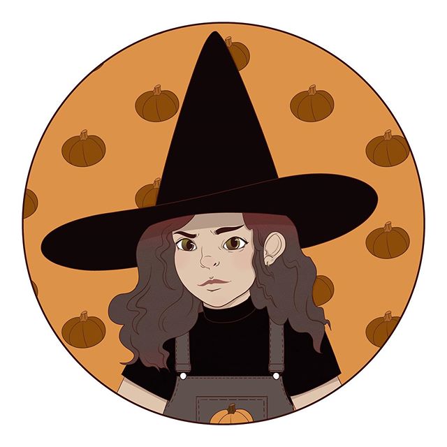 New little icon to kick of the spoopy season. &bull;
I&rsquo;ve already started my Witchtober prompts, have you? Check out my last post for the list!
&bull;
🎃🖤🦇 &bull;
#witchtober #drawing #illustration #witch #spooky #pumpkin #psl #spoopy #fall #