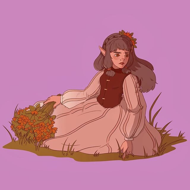 Finally posting this #DTIYS by my friend @luminaeve
Everyone go check her out she makes lovely illustrations!
🌱🌿🍃🌱🌿🍃🌱
#illustration #fantasyart #characterdesign #fashion #hairstyles #flowers #floral #plants #warm #color #drawing #art #instaart