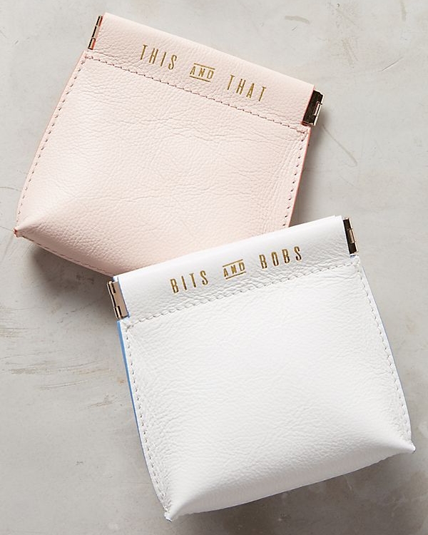 Jet Set Mini Pouch by Anthropologie, $24 http://bit.ly/jetsetminipouch You know you always have little things that need a pouch. I do - this is so perfect to have especially when traveling. Great for hair ties, earbuds, etc. She'll definitely thank you for it! 