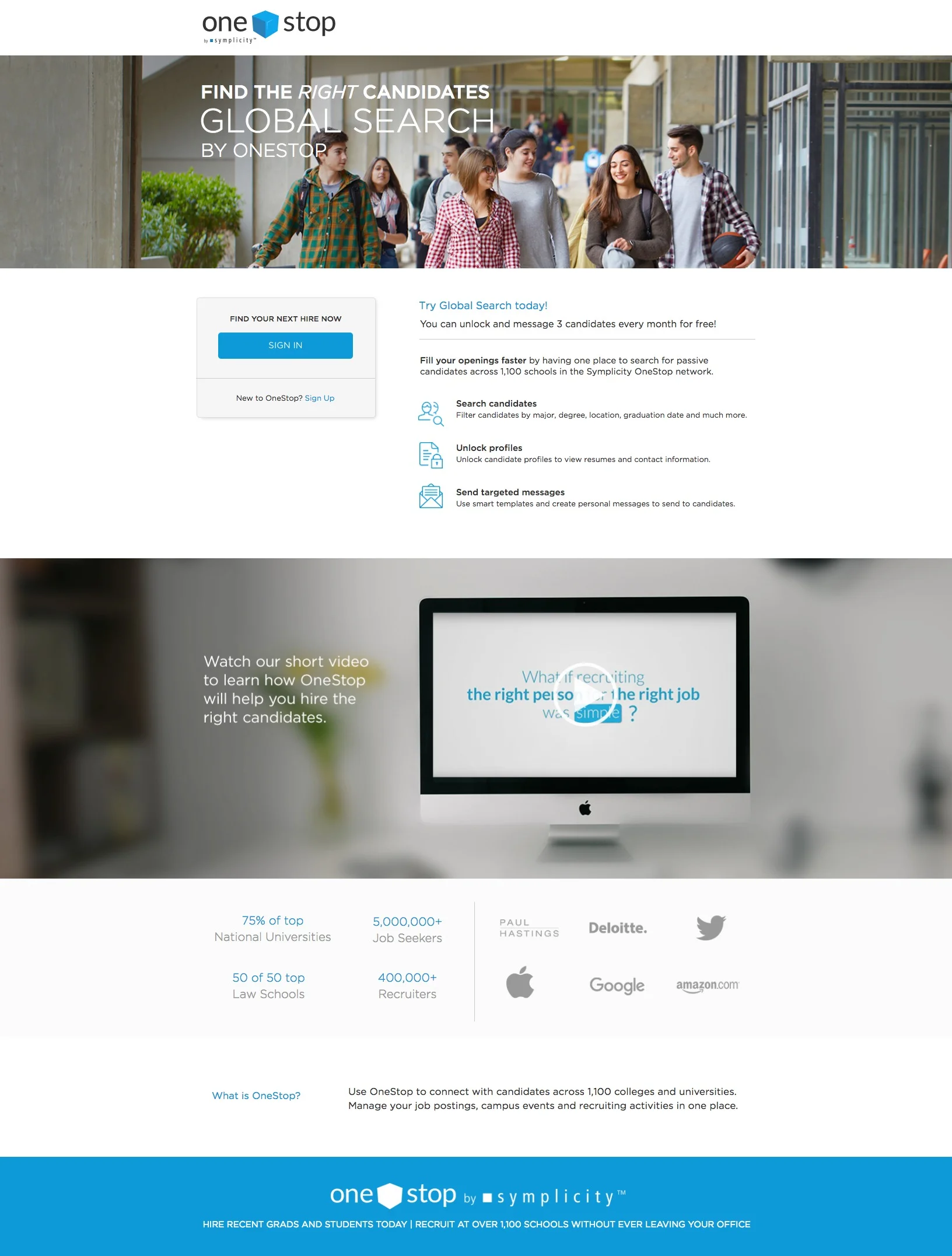 Global Search Landing Page