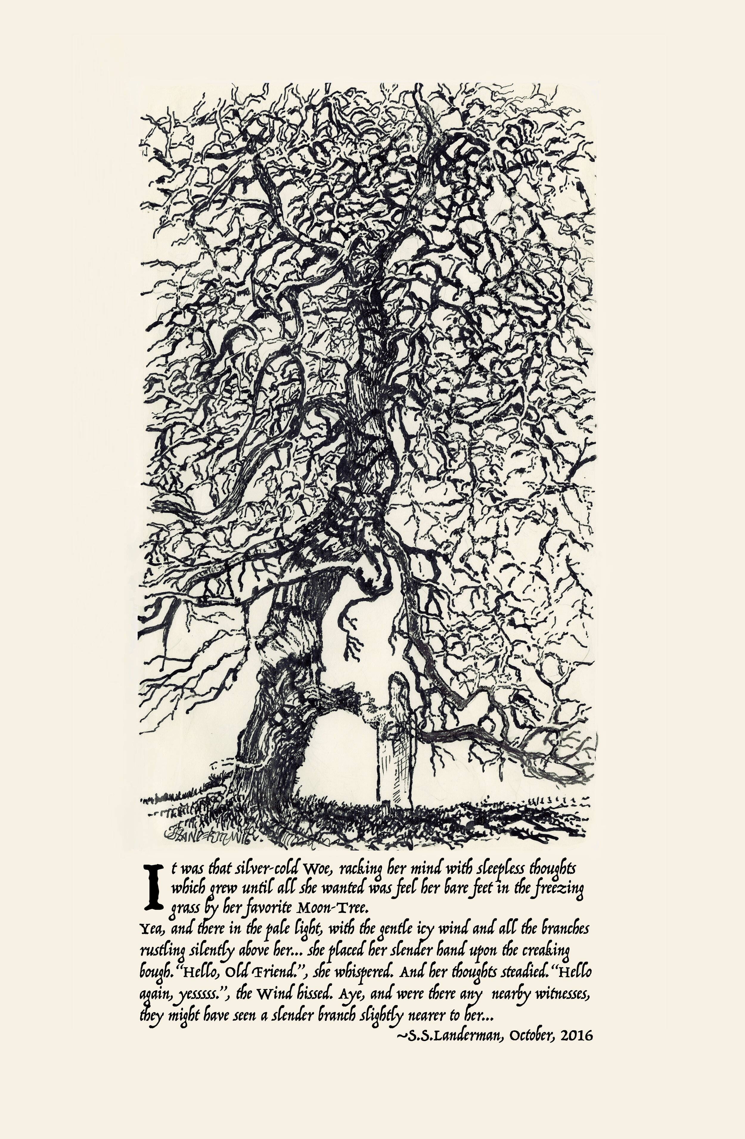 The Moon Tree {Ghost Story} 12"x18"