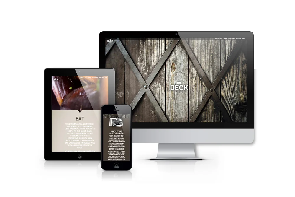 The Deck Bar Brand Identity – Website Design 