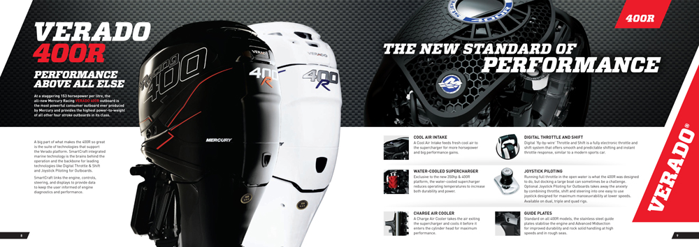 Mercury Marine advertising graphic design brochure design