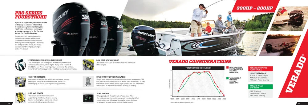Mercury Marine advertising graphic design brochure design