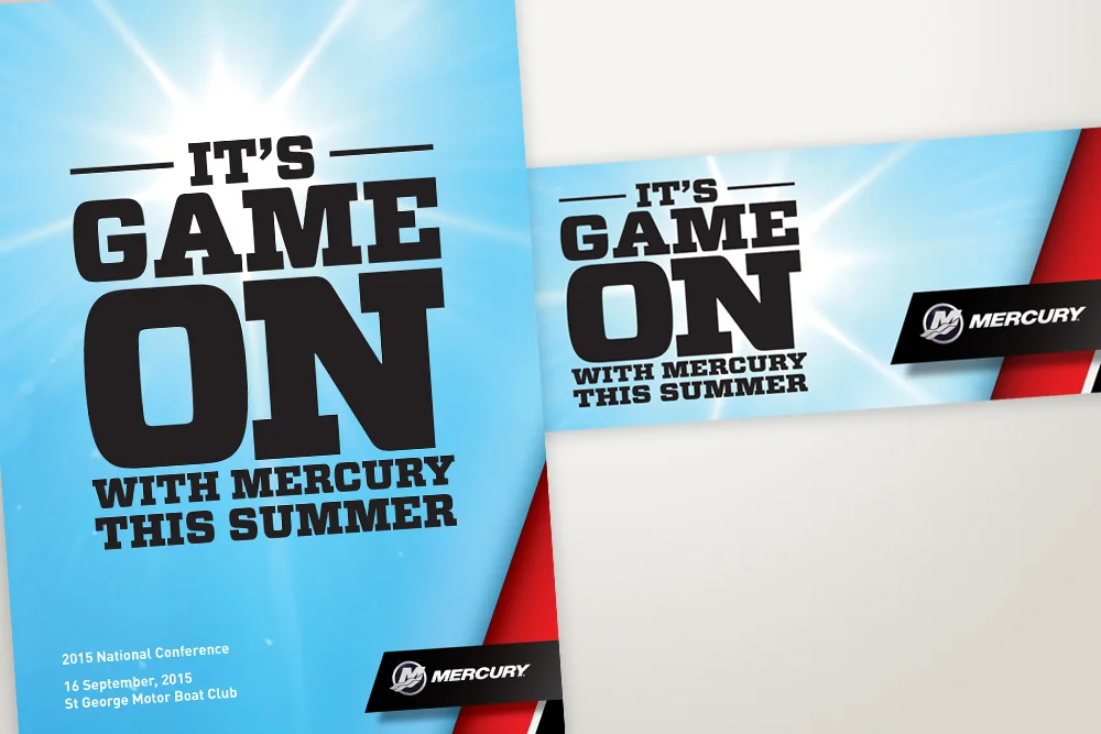 Mercury Marine magazine advertising graphic design
