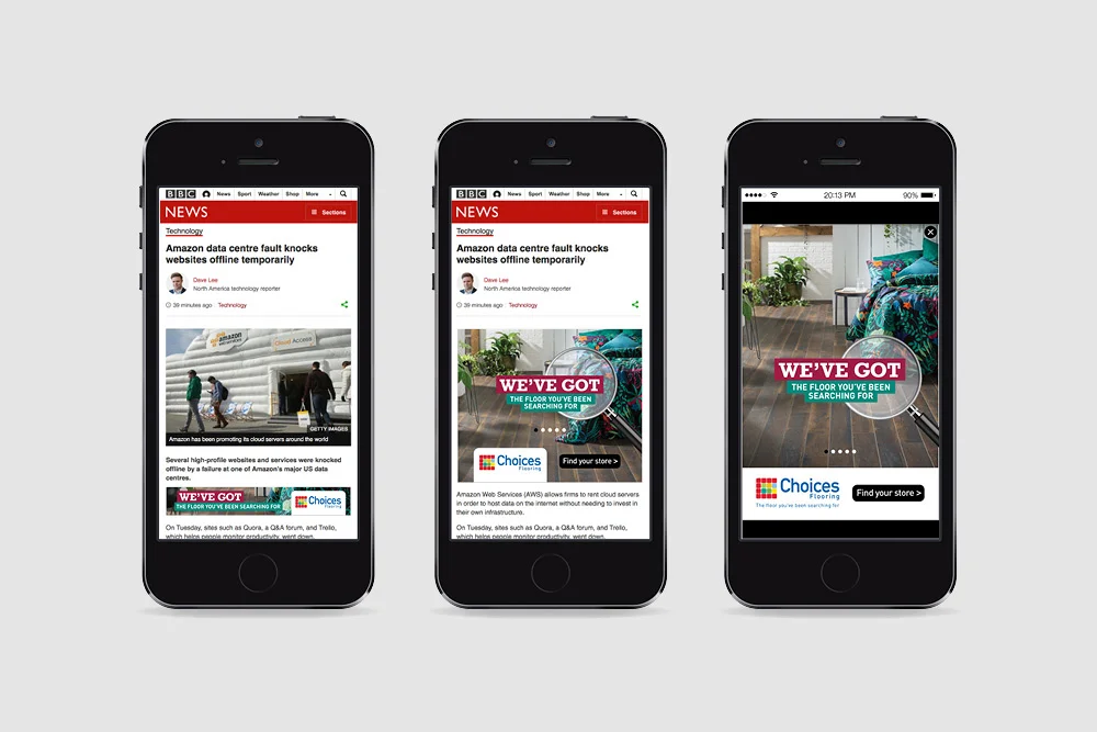 Choices Flooring creative direction graphic design digital advertising