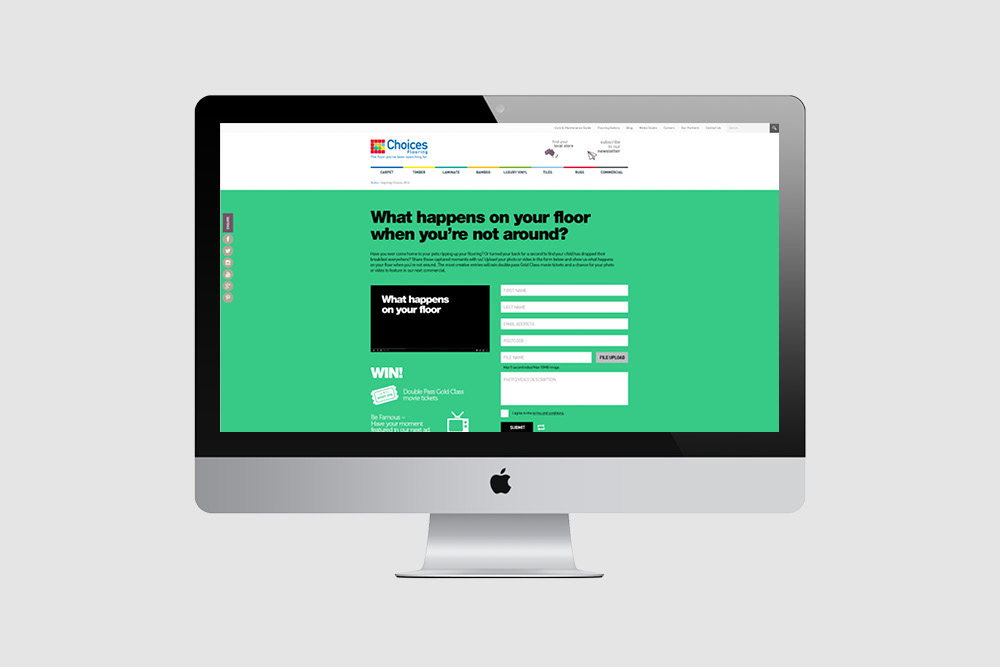 Choices Flooring creative direction graphic design website design layout