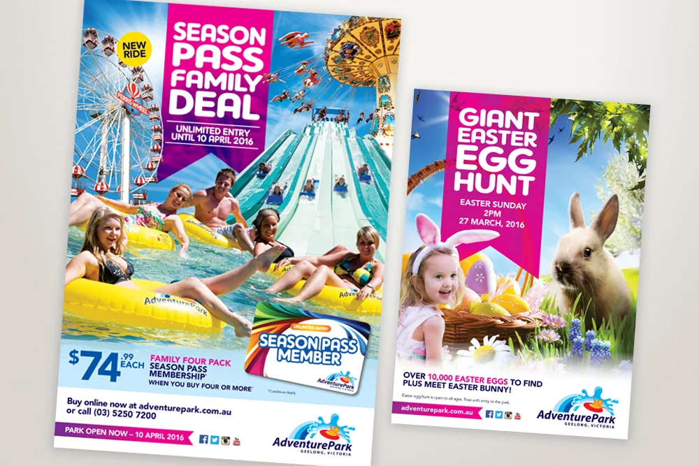 Adventure Park Advertising campaign creative direction graphic design