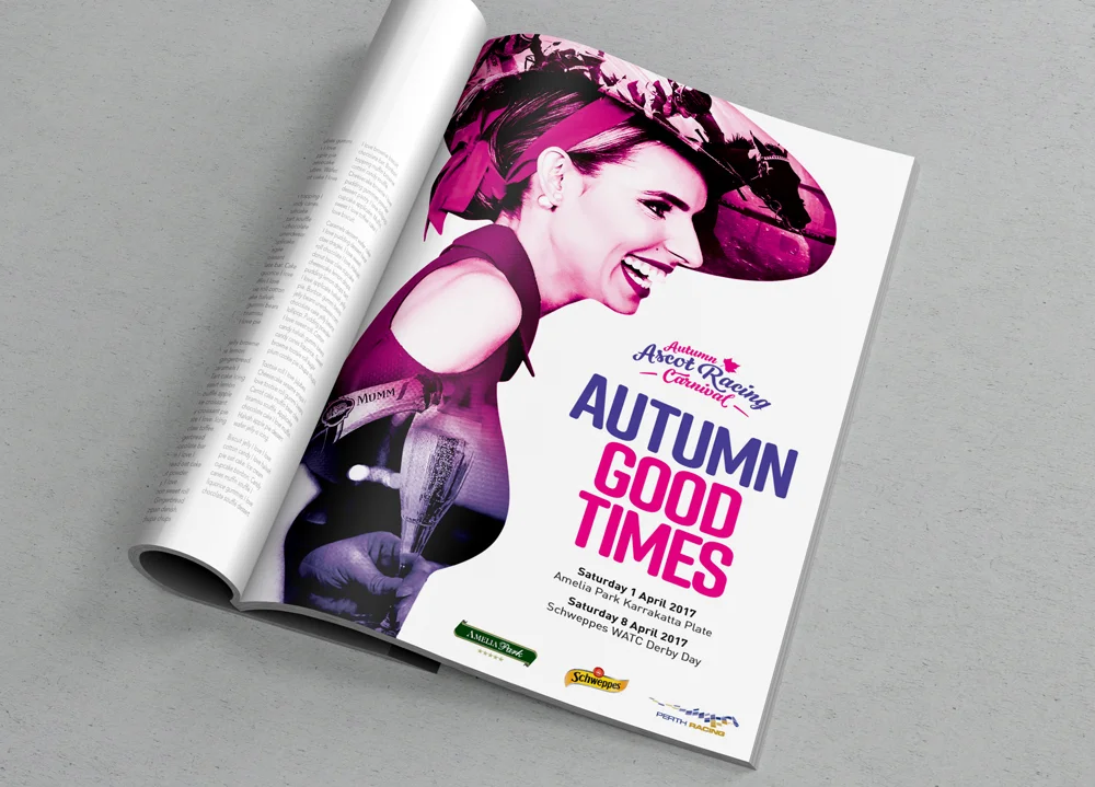 Perth Racing Autumn Racing Carnival creative direction graphic design