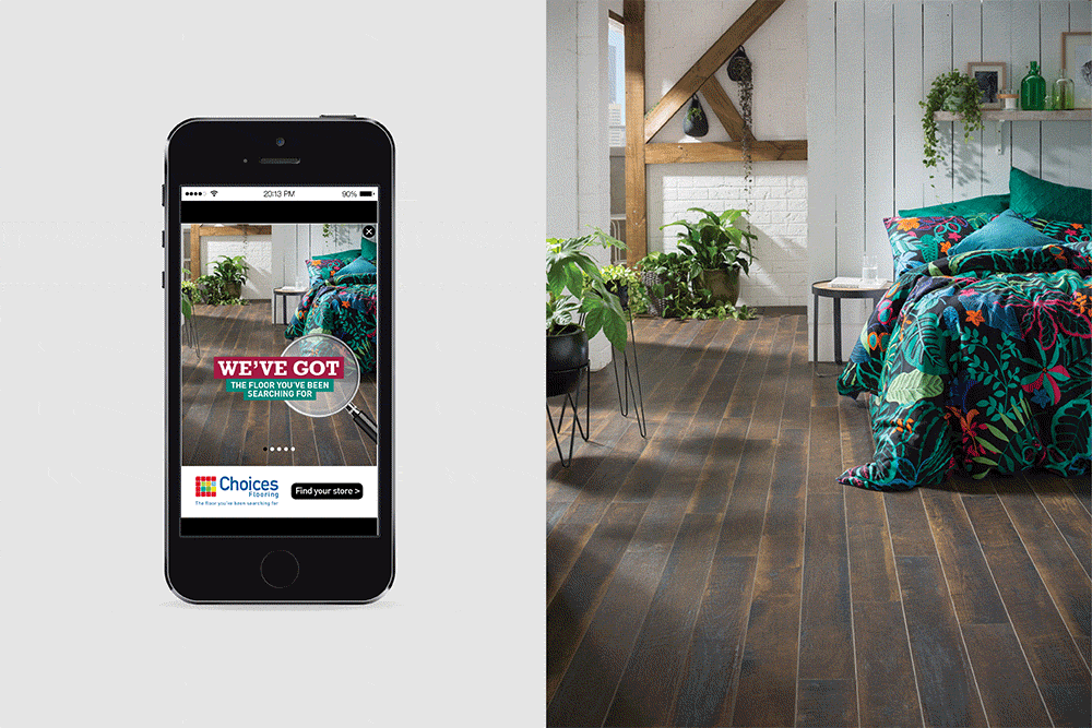 Choices Flooring creative direction graphic design digital advertising