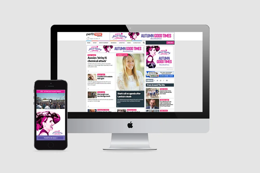 Perth Racing Autumn Racing Carnival creative direction graphic design digital website facebook canvas