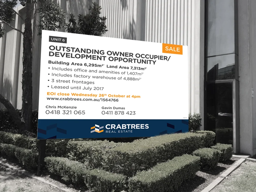 Crabtrees Real Estate Rebrand graphic design logo brand identity signage