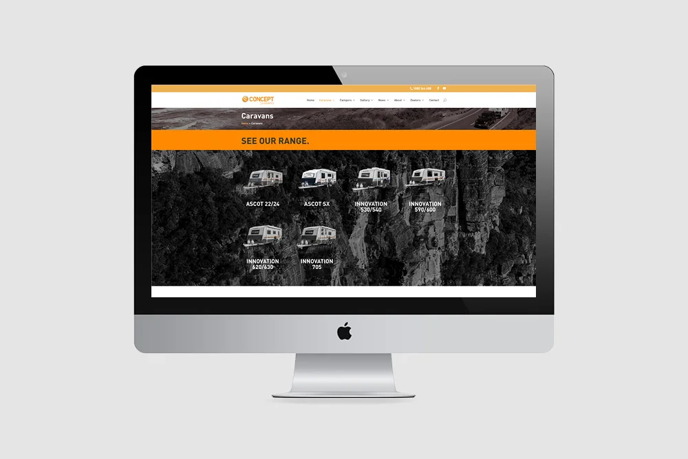 Concept Caravans - Website design – Creative Direction