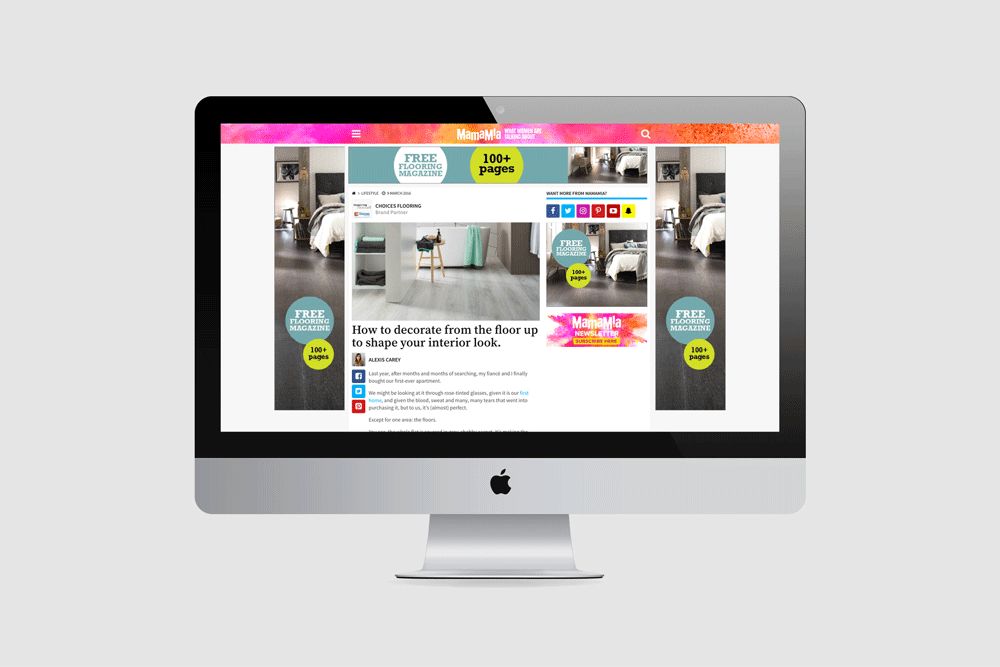 Choices Flooring graphic design digital advertising